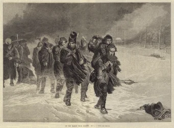 Auf dem Marsch von Moskau